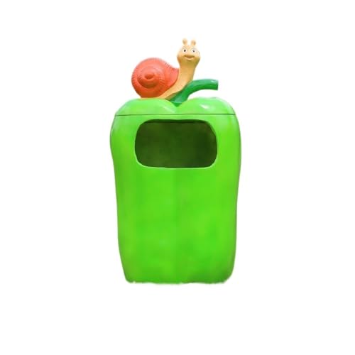 ZYDLMBJL Mülleimer für den Außenbereich, Fiberglas-Mülleimer in Obstform for den Außenbereich – Kreativer Obstbehälter(Green) von ZYDLMBJL