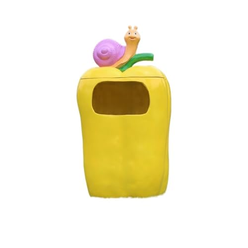 ZYDLMBJL Mülleimer für den Außenbereich, Fiberglas-Mülleimer in Obstform for den Außenbereich – Kreativer Obstbehälter(Yellow) von ZYDLMBJL