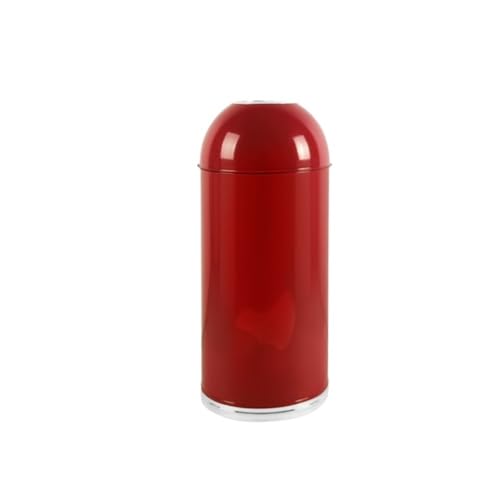 ZYDLMBJL Mülleimer für den Außenbereich, Kommerzieller Mülleimer for Büro, Fitnessstudio, Café – runder Mülleimer aus Edelstahl(Red,L) von ZYDLMBJL