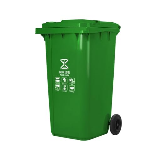 ZYDLMBJL Mülleimer für den Außenbereich, Mülleimer mit Deckel for den Außenbereich – langlebiger, klassifizierter Mülleimer for Gemeinden(Green,S) von ZYDLMBJL