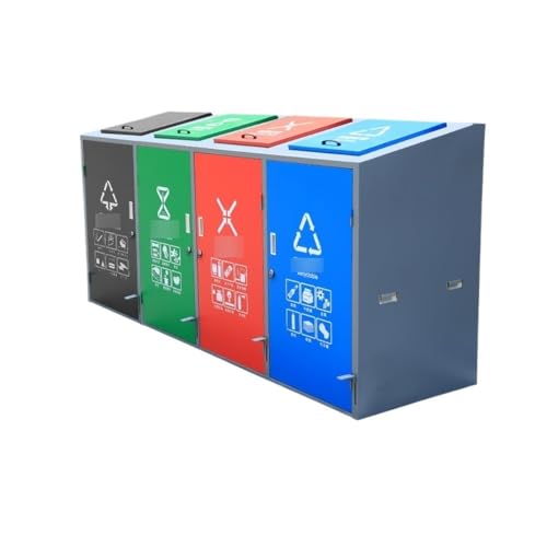 ZYDLMBJL Mülleimer für den Außenbereich, Separater Mülleimer mit Pedal for den Außenbereich (mit Deckel) for öffentliche Plätze, Parks und Innenhöfe von ZYDLMBJL
