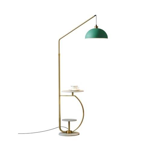 ZYDLMBJL Stehlampe, LED-Stehlampe mit Marmorsockel und Tablett, modernes Stehlicht for Wohnzimmer, Schlafzimmer, Büro, Café von ZYDLMBJL