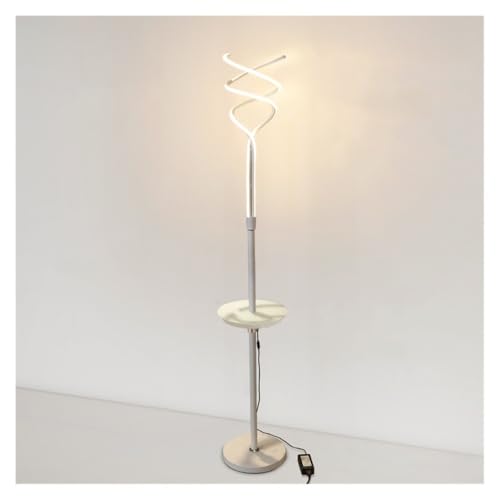 ZYDLMBJL Stehlampe, Moderne Stehlampe mit Tisch, USB-Anschluss, stehende Leselampe, Wohnzimmer-Stehlampe for Wohnzimmer, Schlafzimmer, Büro(White) von ZYDLMBJL
