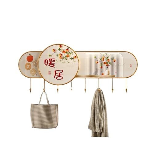ZYDLMBJL Wandgarderobe, Eingangshaken for Schlüssel und Hüte – Wandmontierter Türhänger zur Kleideraufbewahrung(Red,85cm) von ZYDLMBJL