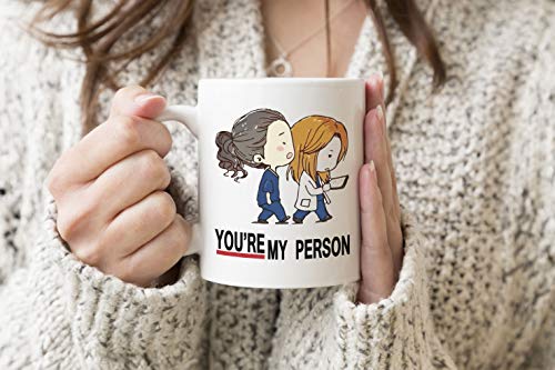 Greys Anatomy You Are My Person Anime Weißer Becher Kaffee Tee Mug Cup 330 ml Becherschale Tasse von ZYDUVA