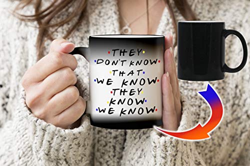 They Dont Know That We Know Schwarze Magie Temperatur Farbwechsel Becher Kaffee Tee 330 ml Tasse Mug Cup von ZYDUVA