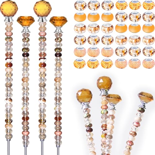 119 Stück Gartenstecker DIY Feenstab Pflanzenstecker mit Champagner Großes Loch Perlen Kristall Diamant Stopper Top 4 Edelstahl Gewindestange Perlen Gartenstecker für Außen Innen Hof Terrasse 119 Stück Gartenstecker DIY Feenstab Pflanzenstecker mit Champagner Großes Loch Perlen Kristall Diamant Stopper Top 4 Edelstahl Gewindestange Perlen Gartenstecker für Außen Innen Hof Terrasse von ZYEHXED