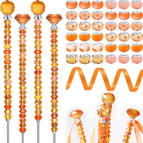 119 Stück Gartenstecker DIY Feenstab Pflanzenstecker mit orangefarbenen großen Loch Perlen Kristall Diamant Stopper Top 4 Edelstahl Gewindestange Perlen Gartenstecker für Außen Innen Hof Terrasse 119 Stück Gartenstecker DIY Feenstab Pflanzenstecker mit orangefarbenen großen Loch Perlen Kristall Diamant Stopper Top 4 Edelstahl Gewindestange Perlen Gartenstecker für Außen Innen Hof Terrasse von ZYEHXED