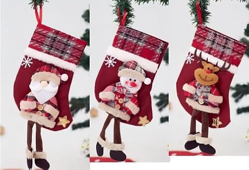 ZYEKIU 3 Stück Nikolausstrumpf Personalisiert Weihnachtssocken, Nikolaussocken zum Befüllen Set Vliesstoff, Nikolausstrumpf Kinder Geeignet Freunde als Hängende Dekoration ZYEKIU 3 Stück Nikolausstrumpf Personalisiert Weihnachtssocken, Nikolaussocken zum Befüllen Set Vliesstoff, Nikolausstrumpf Kinder Geeignet Freunde als Hängende Dekoration von ZYEKIU