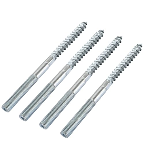 10 Stück Stockschrauben M10, M10 x 200mm Schraubstifte Kohlenstoffstahl Doppelkopfschrauben Torx Holzschrauben Doppelgewindeschrauben für Rohrschellenbefestigung und Möbelmontage von ZYETGH
