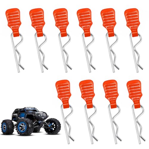 10 Stück RC Karosserie Clips, R Typ Splint Silber Splinte Körper Shell Pin RC Karosserieklammern RC Zubehör für 1/8 1/10 Fernbedienung Auto Shell Modell Ersatzteil von ZYETGH