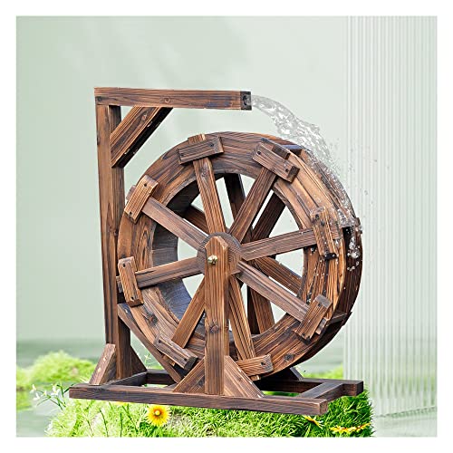 Garten Wasserbrunnen Wasserrad Brunnen für Garten Terrasse Teich Pool, Vintage Outdoor Indoor Balkon Zier Wasserfall Brunnen, Feng Shui Wheels Brunnen Hof Dekorativ (Size : Diameter 20cm(7.9inch)) von ZYFA