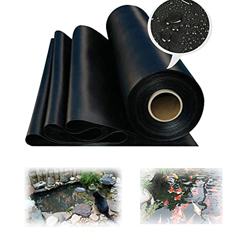 ZYFA HDPE Teichfolie Gartenteichfolie Schwarze Gartenpoolmembran Teich Folie,Schwimmteich, UV und witterungsbeständig Folie,Stärken 0.2 mm von ZYFA