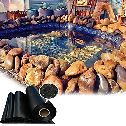 ZYFA Teichfolie 0.2 mm oder 0.5mm Stärken,HDPE UV und witterungsbeständig Schwimmteich Folie Gartenteichfolie Schwarze Gartenpoolmembran Teich Folie von ZYFA