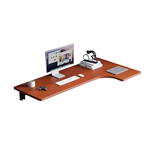 ZYFBD L-förmiger Eckschreibtisch – Wandmontierter schwimmender Laptop-Schreibtisch für Heimbüro, Arbeitszimmer oder Balkon – Teak-Finish – 110 x 60 x 40 cm von ZYFBD