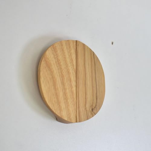 ZYFH8992 2 Stück Schrankgriffe Kinderzimmer Halbmond Profilgriff Massives Holz Möbelgriff Halbrund SchubladenKnöpfe,Türgriff Zugknöpfe für Kleiderschrank (Esche) von ZYFH8992