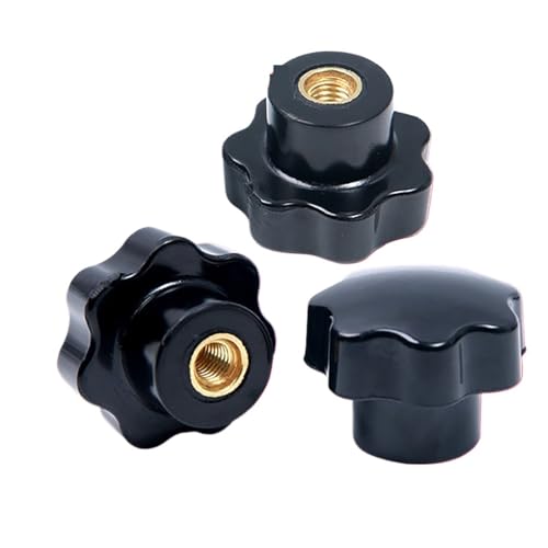 1/2/5 STÜCKE M4 M5 M6 M8 M10-M16 Sieben-Sterne-Handschraube Mutter Einstellknopf Griff Messingkernmutter Schrankgriff für Werkzeugmaschinen Möbelgriff(1PCS,31xM8-copper core) von ZYFHYU