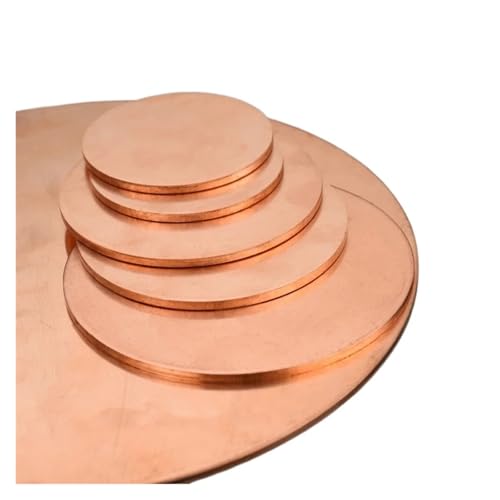 1-2pc Messing Gericht Durchmesser 20mm 30mm 50mm 60mm 80mm100mm 150mm 200mm Kupfer Disc Runde Blatt Platte für Handwerk, Modelle, Reparaturen(0.5x100mm 2pcs) von ZYFHYU