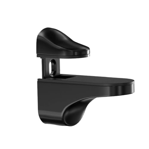 1PCS Glas Regal Unterstützung Einstellbare Halterung Chrom Poliert Wand Badezimmer Klemme Halter Hardware für Balustrade, Treppenhaus-Handlauf(Black) von ZYFHYU