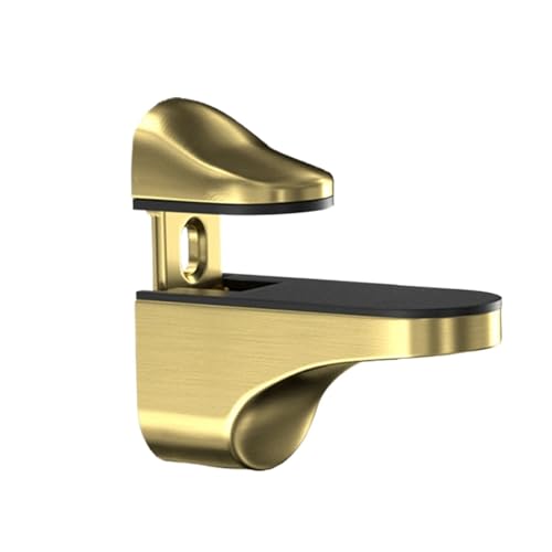 1PCS Glas Regal Unterstützung Einstellbare Halterung Chrom Poliert Wand Badezimmer Klemme Halter Hardware für Balustrade, Treppenhaus-Handlauf(Gold) von ZYFHYU