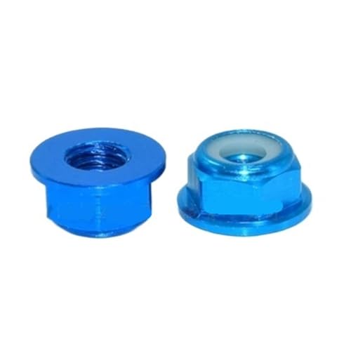 2 Stück-10 Stück M2 M2,5 M3 M4 M5 M6 M8 bunte Aluminium-Flansch-Nylon-Sicherungsmutter für Bolzen(Color18,M5 5pcs) von ZYFHYU