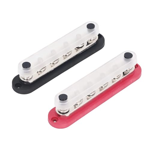 2 Stück M8 300 A 12-48 V Stromverteilerblock Messing Edelstahl Sammelschienenklemmenblock for Auto Boot Marine für Auto Marine RV Wohnmobil Lkw Elektrik System von ZYFHYU
