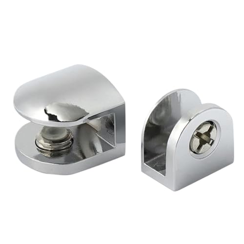 2 Stücke Glasregal Druckguss Ersatz Moderne Einfache Stil Einstellbare Heavy Duty Anti-rost Badezimmer Klemmhalter Hardware für Balustrade, Treppenhaus-Handlauf(8-10mm) von ZYFHYU