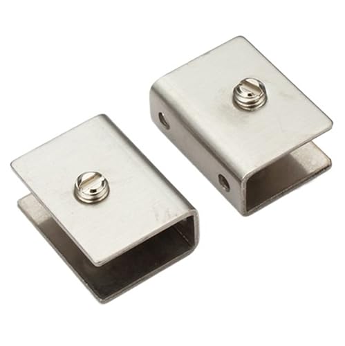 2 teile/los B802 for 6 Bis 15mm Glas Bord Rechteckige Form Edelstahl Klemmen Regale Unterstützung Halterung Clips für Balustrade, Treppenhaus-Handlauf(Clamp 10-15mm) von ZYFHYU