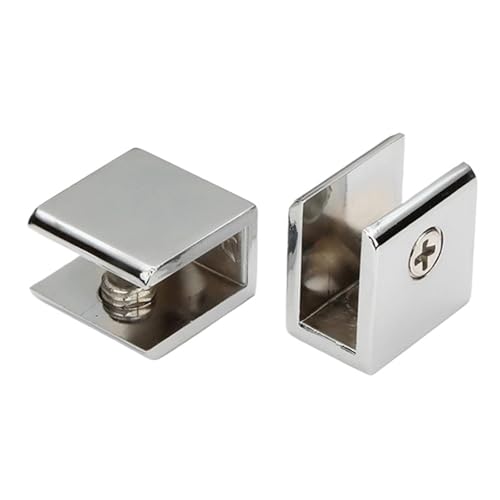 2 teile/los Quadratische Form Verchromt Zink-legierung Glas Klemmen Regale Unterstützung Halterung Clips for 5 Bis 12mm Bord für Balustrade, Treppenhaus-Handlauf(8-10mm) von ZYFHYU