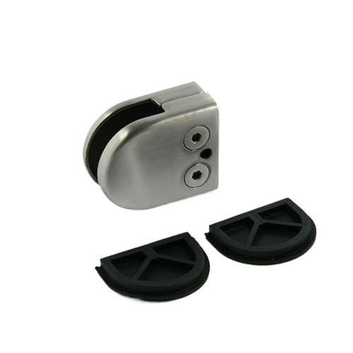 4/8PCS Runde Regale Unterstützung Klammern Clips for 6-12mm Glas Holz Verstellbare Schraube für Balustrade, Treppenhaus-Handlauf(4pcs M) von ZYFHYU