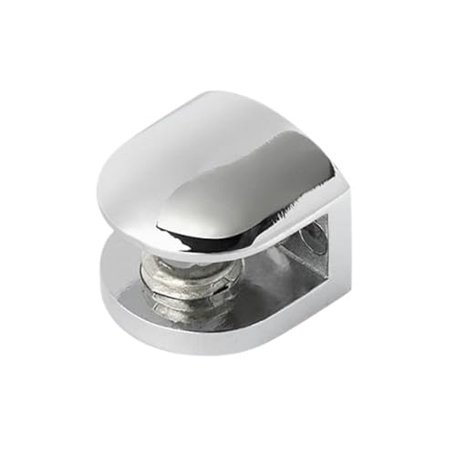 4 Stück Glasklemmen Regalhalter Eckhalterung Klemme Aluminium for 6 mm bis 8 10 dicke Glasklammern für Balustrade, Treppenhaus-Handlauf(4pcs for 8-10mm) von ZYFHYU