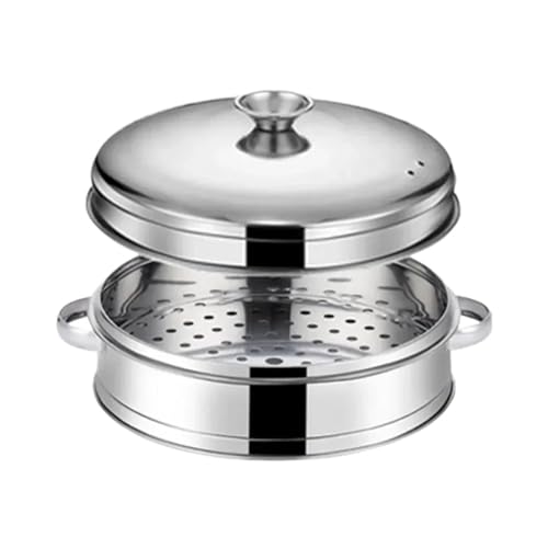 Dampfgarer aus Edelstahl, for gedämpfte gefüllte Brötchen, Küchenutensilien, mehrschichtiger Einsatz mit Halter, Instant Pot Dampfkorb für Küche(16.5cm 1 layer 1 Lid) von ZYFHYU
