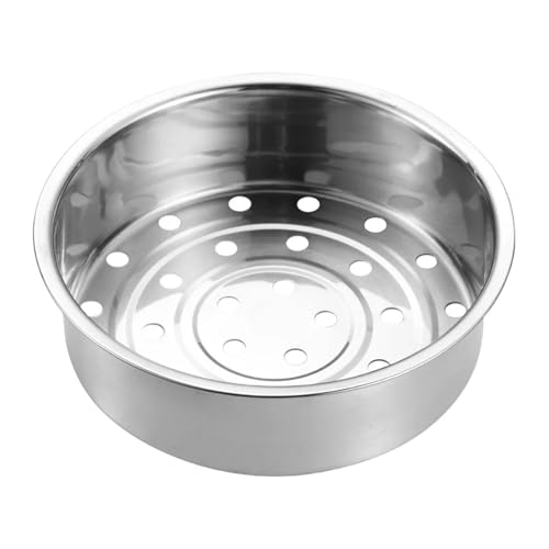 Dampfkorb Knödel Dampfgarer Meeresfrüchte Einsatz Gemüse Dampfständer Rack Edelstahl Veggie Steamer für Küche(21x21cm) von ZYFHYU