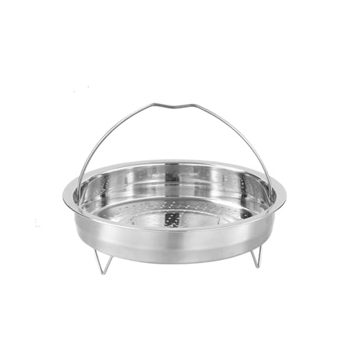 Dampfkorb aus Edelstahl 304, Dampfkorb for Schnellkochtöpfe, mit Griff, Dampfgitter, Abtropffläche, Kochutensilien für Küche(24cm) von ZYFHYU