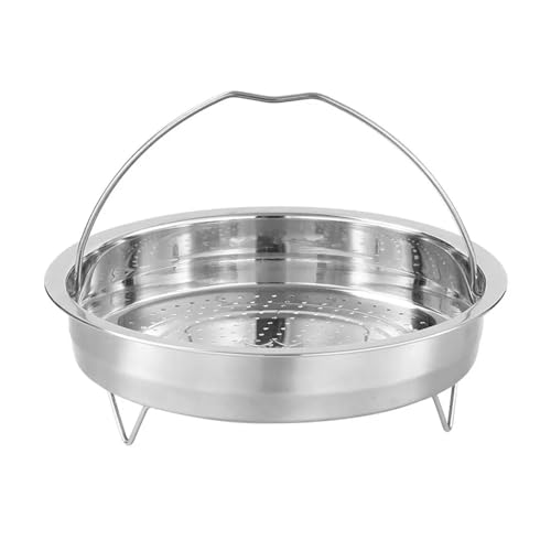 Dampfkorb aus Edelstahl for Schnellkochtöpfe, Dampfkorb mit Griff, Dampfgitter, Abtropffläche, Kochutensilien für Küche(24cm) von ZYFHYU