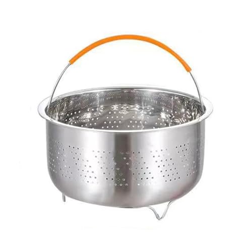 Dampfkorb aus Edelstahl im Instant Pot-Zubehör for Instant Cooker mit Silikongriff Schnellkochtopf Reisdampfer für Küche(21.5cm short) von ZYFHYU