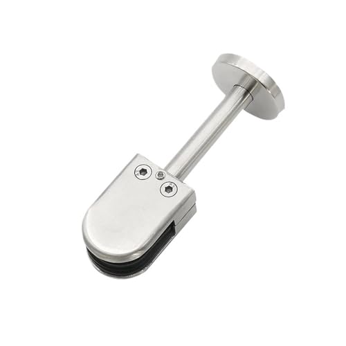 Glasklemmen aus Edelstahl 304, verstellbarer Glashalter for Treppenhandlauf, feste Glas-Boden-Halterung für Balustrade, Treppenhaus-Handlauf(Rod height 40mm) von ZYFHYU