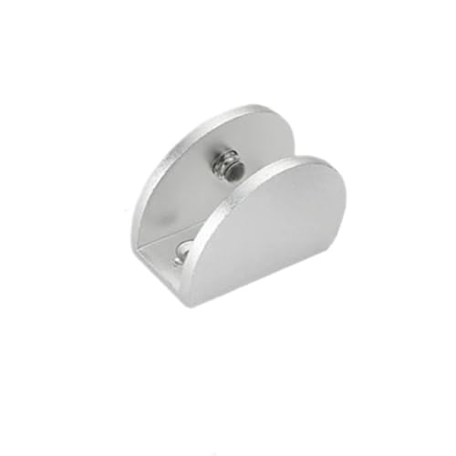 Glasklemmen for 10–12 mm Regale, Eckhalterung, dicke Aluminium-Glasklemmen mit Schrauben, Möbelbeschläge für Balustrade, Treppenhaus-Handlauf(C Style 1PC) von ZYFHYU