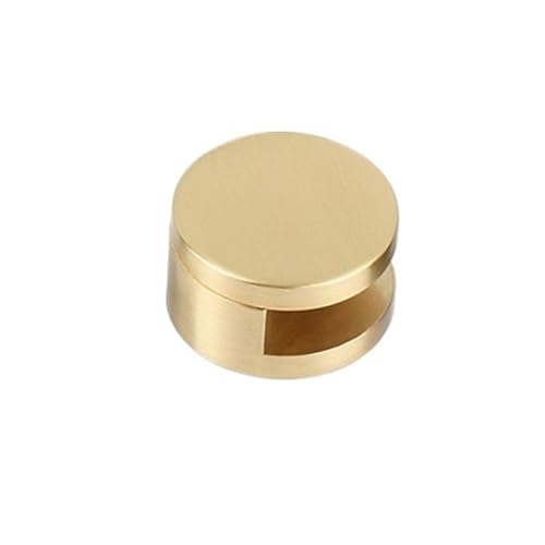 Glasspiegel Messing Clip Feste Unterstützung Badezimmerspiegelhalter Hell for Glas 5mm-10mm für Balustrade, Treppenhaus-Handlauf(Gold color) von ZYFHYU