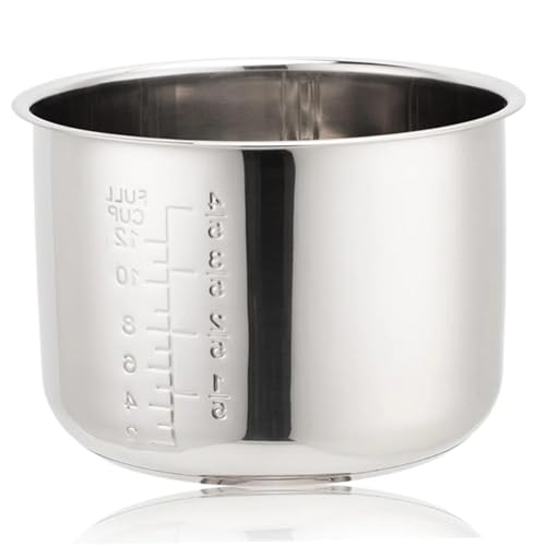 Innentopf for Reiskocher aus Edelstahl, 5 l, mit Skala for Reistopf, Reiskocher, Innentopf for Reiskocher, Ersatz-Reistopf Zum Kochen Und Brei-zubereiten von ZYFHYU
