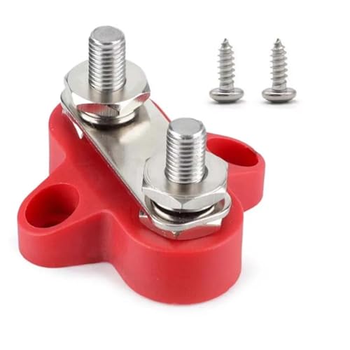 M6 M8 48 V Anschlussblock Sammelschiene 5/16 Zoll Isolierter Dual-Hochleistungs-Stromverteilungsbolzen Positiv Negativ RV für Auto Marine RV Wohnmobil Lkw Elektrik System(M6 Red) von ZYFHYU
