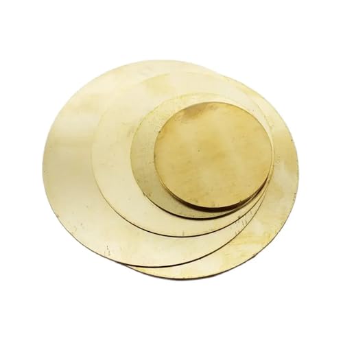 Messing-Rundblechplatte 2 mm 5 mm 10 mm 15 mm 20 mm 25 mm 30 mm 35 mm 40 mm 45 mm 50 mm 60 mm 70 mm 80 mm 100 mm 120 mm 150 mm 200 mm für Handwerk, Modelle, Reparaturen(Thickness 1mm,Diameter 12mm 10p von ZYFHYU