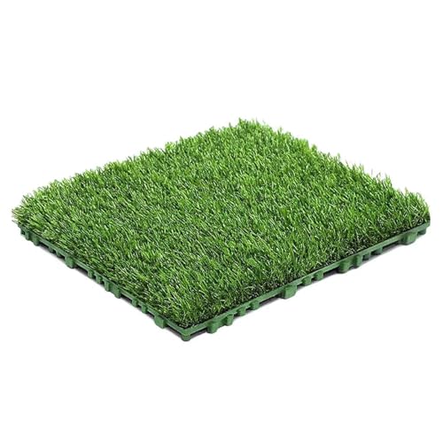 ZYFHYU 10 Pcs 12 Inchx12 Zoll Gefälschte Gras Deck Rasen Fliesen Ineinander greifen Bodenbelag für Balkon& Terrasse, Wetterfest von ZYFHYU