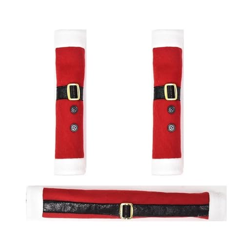 ZYFHYU 3 stücke Kühlschrank Griff Handschuhe Leinen Stickerei Hause Türgriff Mikrowelle Schutzhülle Weihnachten Ornamente Dekor für Wohnkultur von ZYFHYU