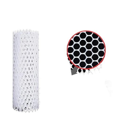 ZYFHYU Breite 1M Balkon Katze Haustier Anti-Falling Net Garten Zaun Mesh Fenster Kunststoff Gitter Mesh Kinder Treppe Fall Schutz Netting für Garten Haus Hof(Mesh 12mm-White,1x2m) von ZYFHYU