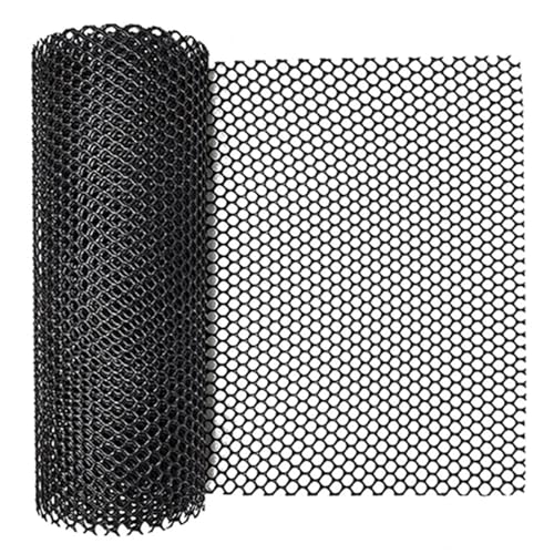ZYFHYU DIY Gartenzaun Mesh Home Balkon Katze Haustier Anti-Falling Net Fenster Kunststoff Gitter Mesh Kinder Treppe Fallschutznetz für Garten Haus Hof(Mesh 8mm-Black,Width 0.3m) von ZYFHYU