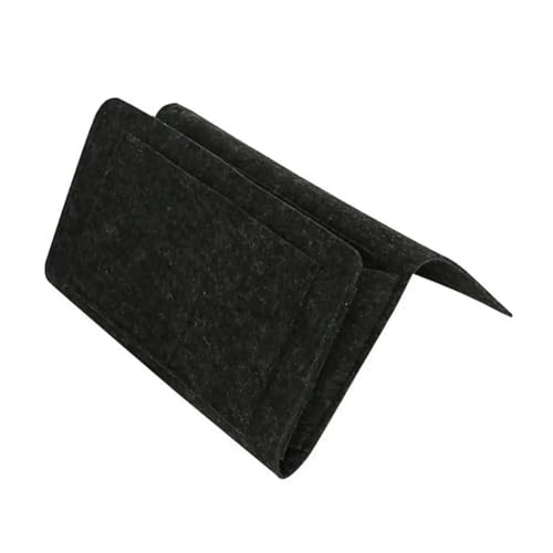ZYFHYU Filz Nachttisch Aufbewahrung Organizer Bett Sofa Seite Hängen Couch Fernbedienung Halter Taschen für Badezimmer, Toilette und Dusche(Dark Gray,280x220x80mm) von ZYFHYU