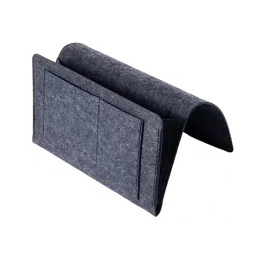ZYFHYU Filz Nachttisch Aufbewahrung Organizer Bett Sofa Seite Hängen Couch Fernbedienung Halter Taschen für Badezimmer, Toilette und Dusche(Gray,300x220x100mm) von ZYFHYU