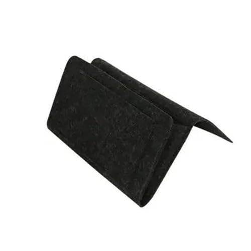 ZYFHYU Filz Nachttisch Aufbewahrung Organizer Bett Sofa Seite Tasche Hängen Tasche Bett Halter Taschen Buch Fernbedienung für Badezimmer, Toilette und Dusche(Black) von ZYFHYU