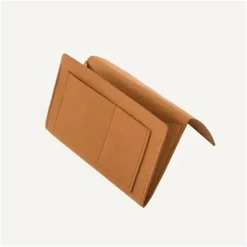 ZYFHYU Filz Nachttisch Aufbewahrung Organizer Bett Sofa Seite Tasche Hängen Tasche Bett Halter Taschen Buch Fernbedienung für Badezimmer, Toilette und Dusche(Brown) von ZYFHYU